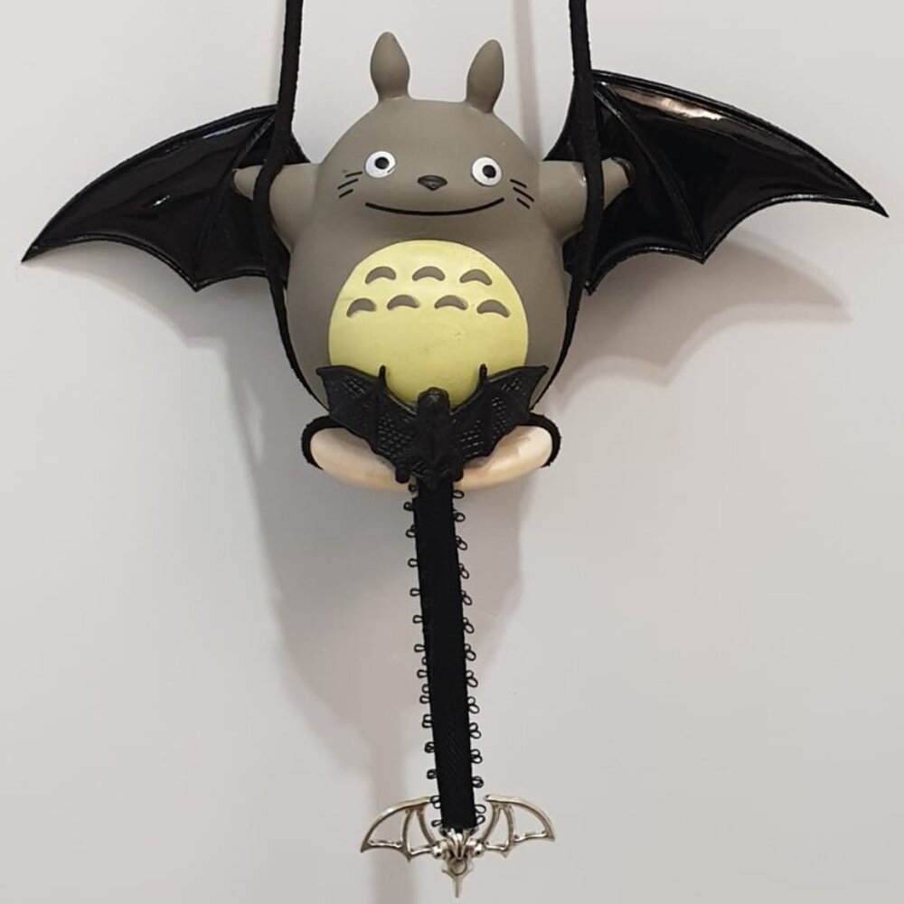 Totoro Gothic Bat Hanger Car Ornament Charm Wall Door Decor Halloween Accessory